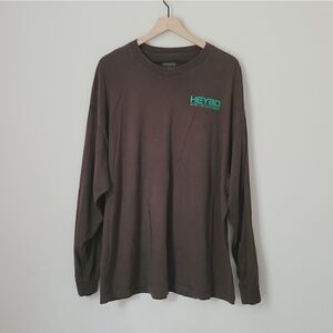 Heybo Men's Brown Graphic Long Sleeve Size XXL